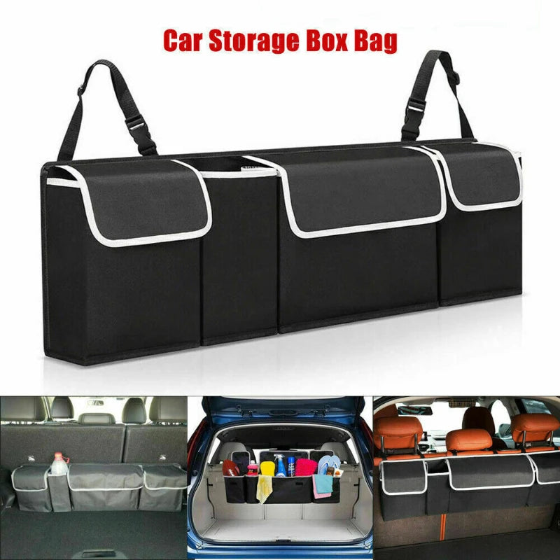 Car Trunk Organizer Oxford Interior Accessories Back Seat Storage Bag 4 Pocket