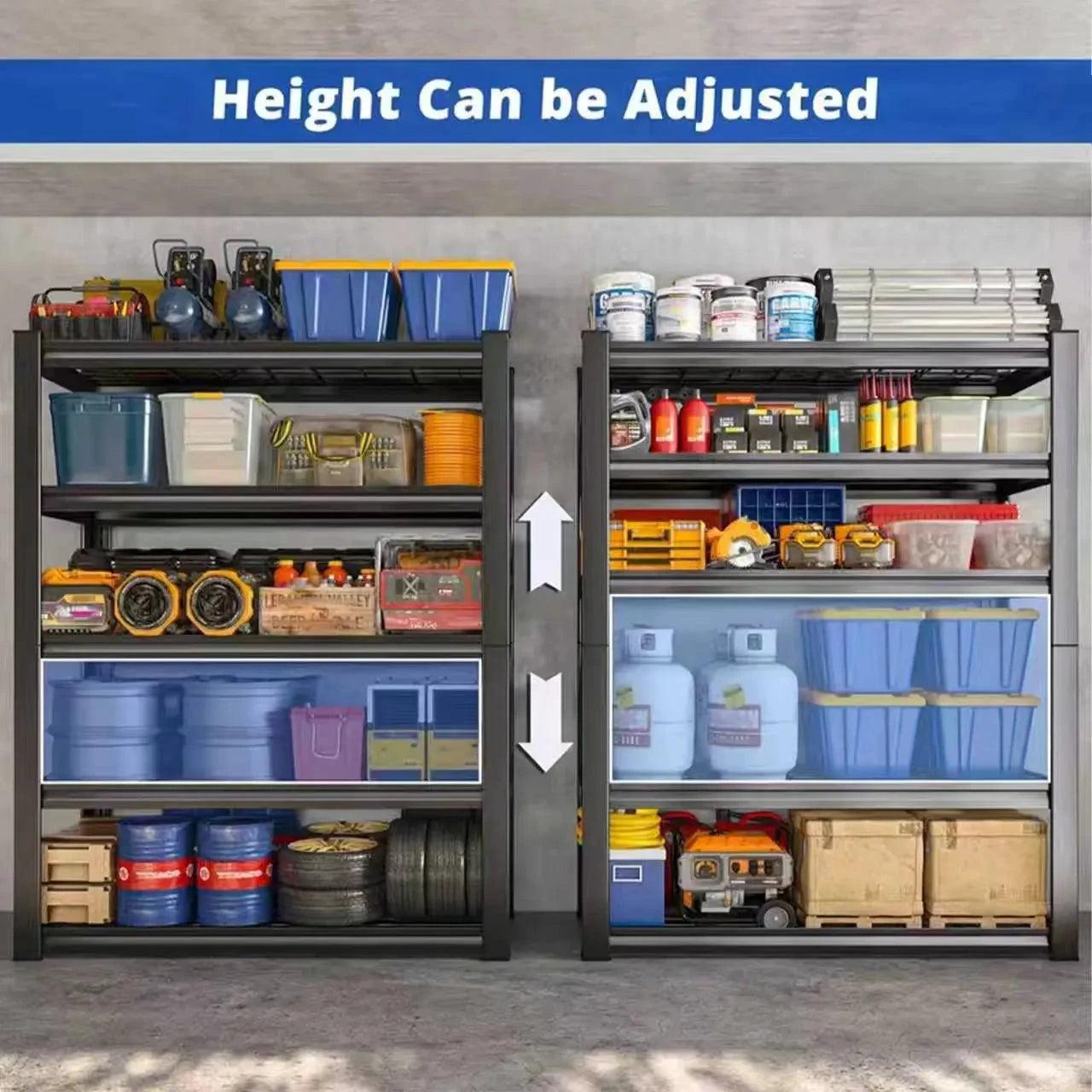 Nnovaro Adjustable Metal Double Layer Shelving Rack by superior interior and more
