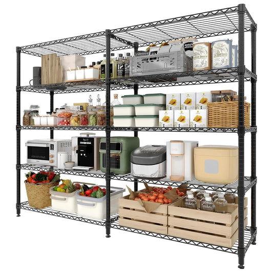 TWISTER.CK Heavy Duty 5-Tier Metal Storage Shelves For Kitchen Garage by superior interior and more
