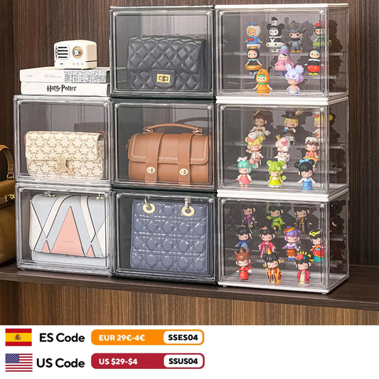 NONECN Dustproof Clear Stackable Display Box For Collectibles And Cosmetics by superior interior and more