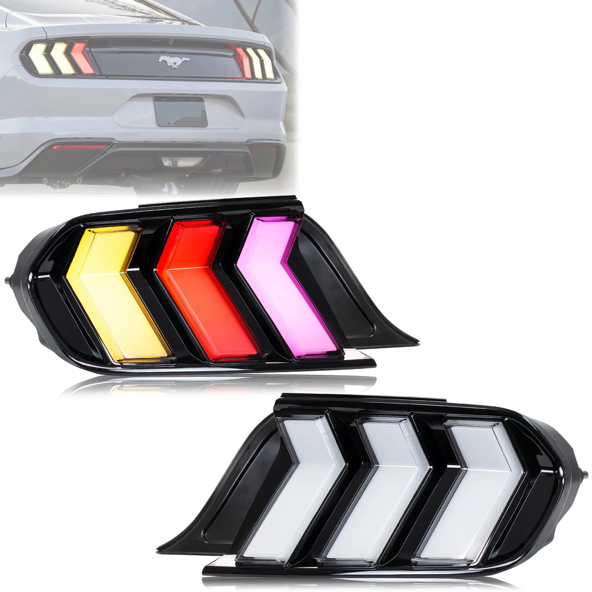 Xunder RGB Tail Lights Ford Mustang S550 Sequential Signals by superior interior and more