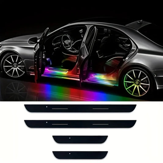 Hign-concerned Car Door Sill Plate LED Lights Auto-Sensing Door Lamp