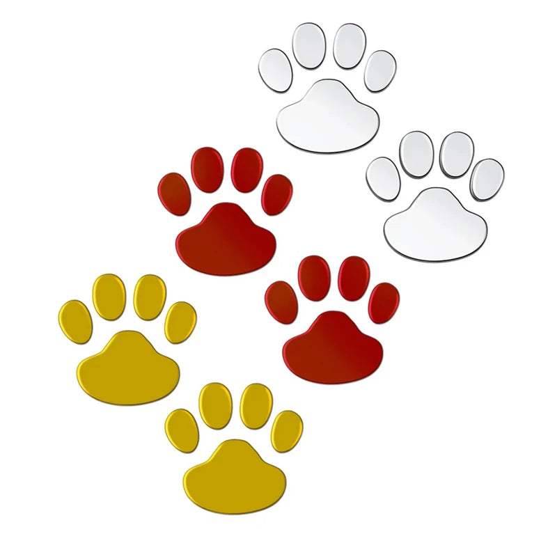 High-concerned Paw Prints 3D Car Decals For Cars And Motorcycles