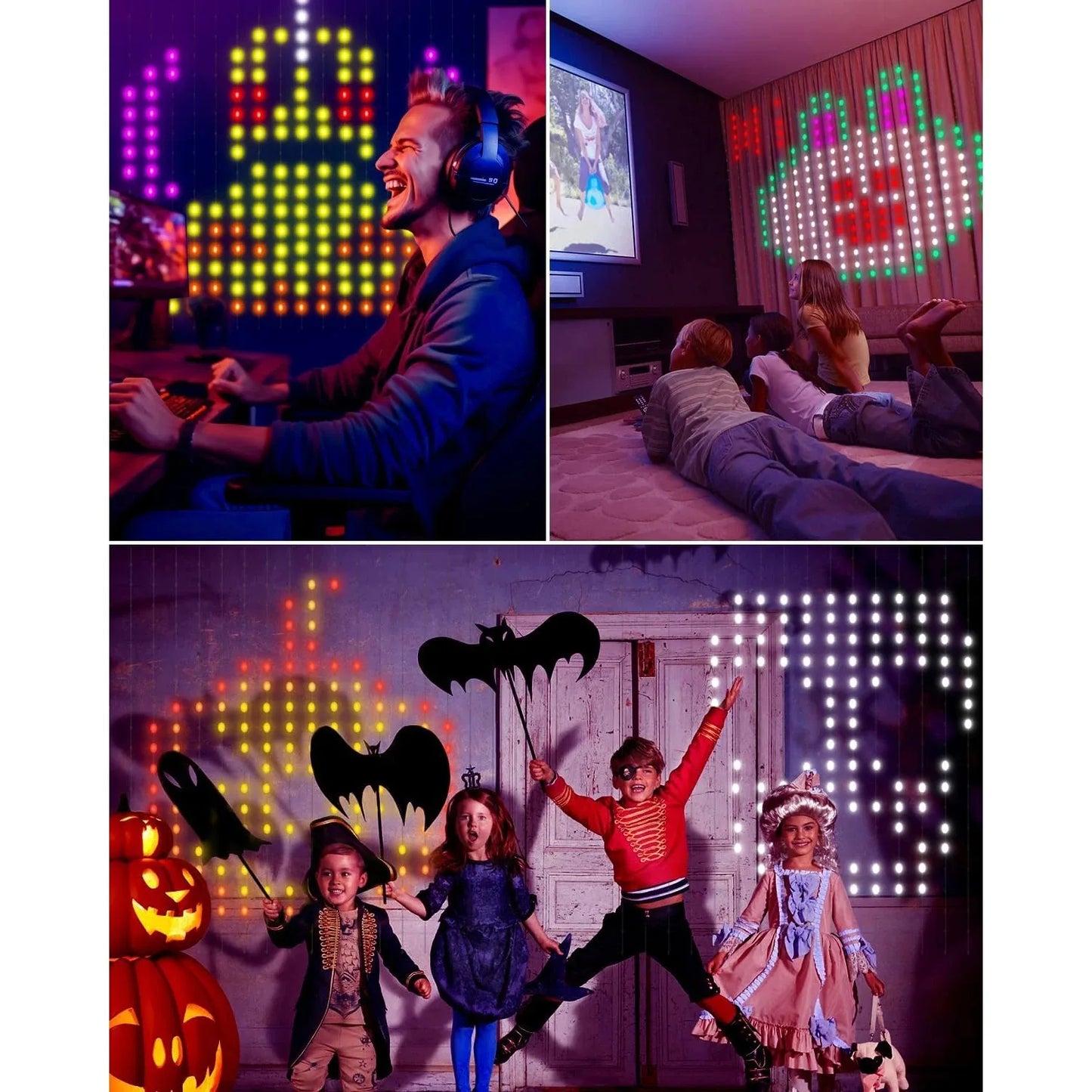 Smart LED Curtain Lights With APP Control RGB Dimming