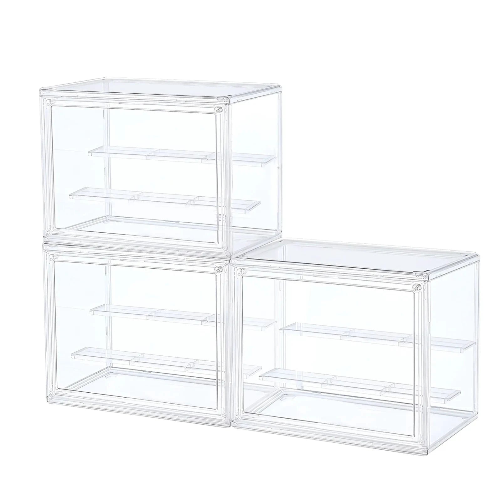 NONECN Dustproof Clear Stackable Display Box For Collectibles And Cosmetics by superior interior and more