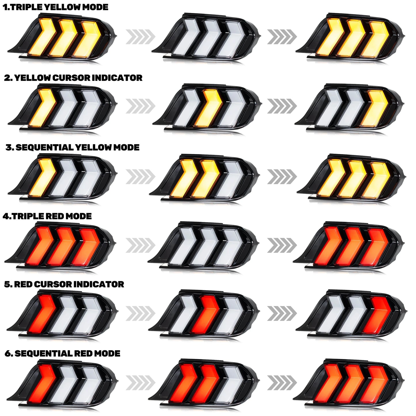 Xunder RGB Tail Lights Ford Mustang S550 Sequential Signals by superior interior and more