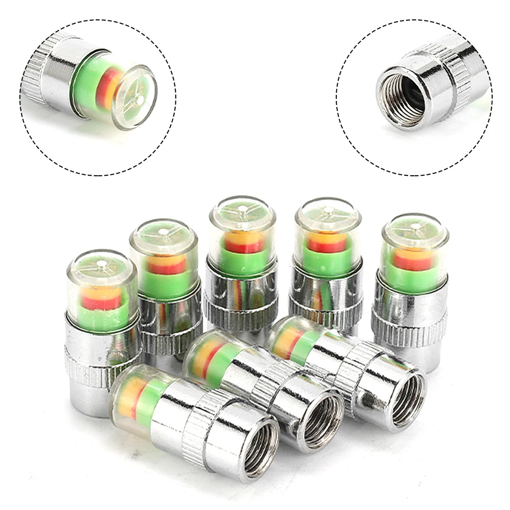 NIGHTKIST 8Pcs Tire Pressure Indicator Valve Caps For Vehicles