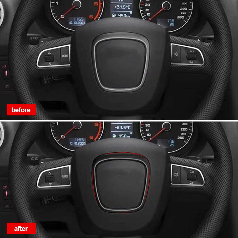 High-concerned Chemical Carbon Fiber Steering Wheel Trim Cover For Audi