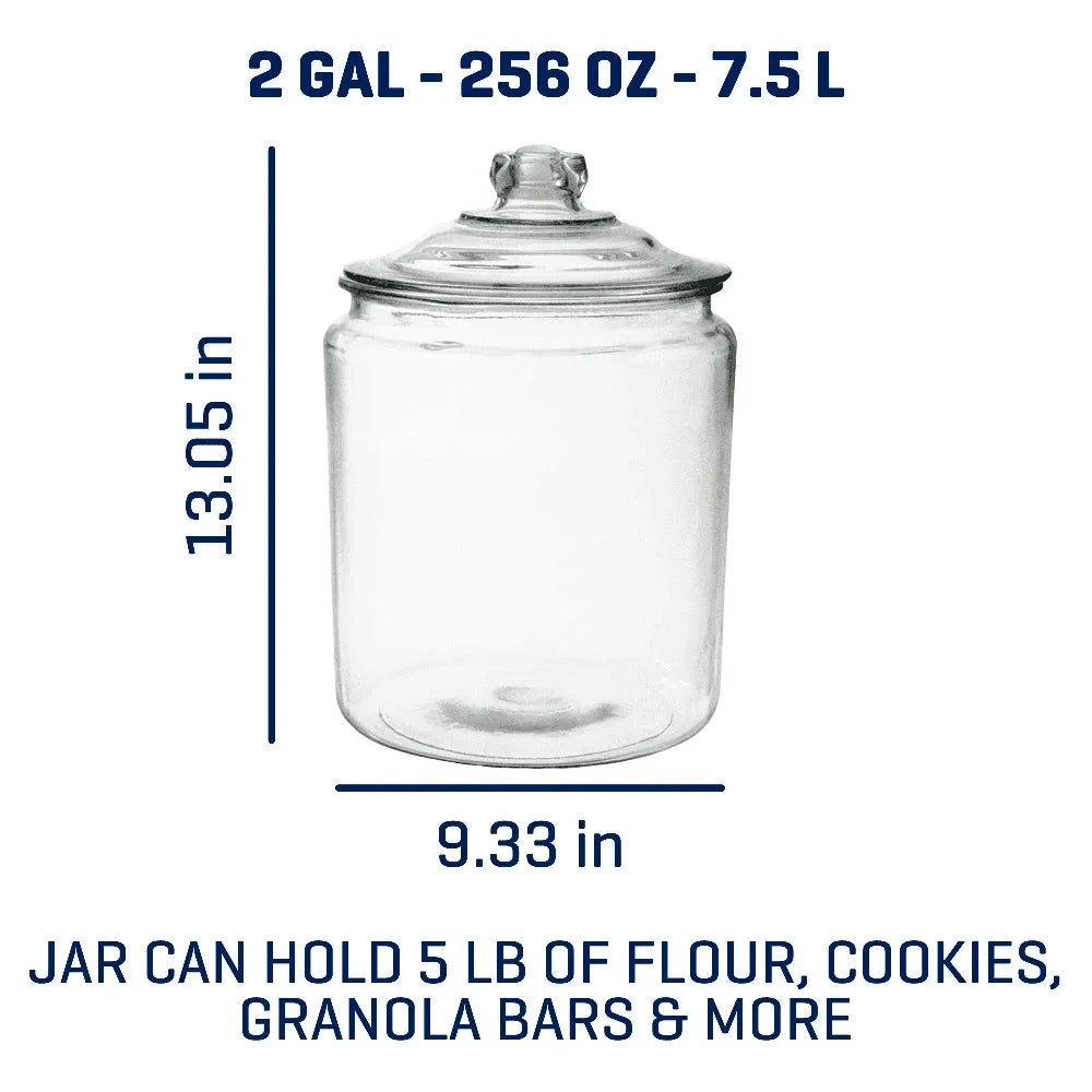 Heritage Hill Glass Storage Jar With Wide Mouth Lid by superior interior and more