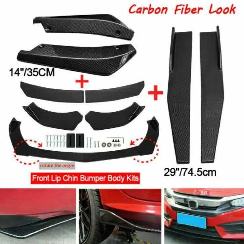 Universal Front Bumper Splitter Lip Spoiler Diffuser Kit by superior interior and more