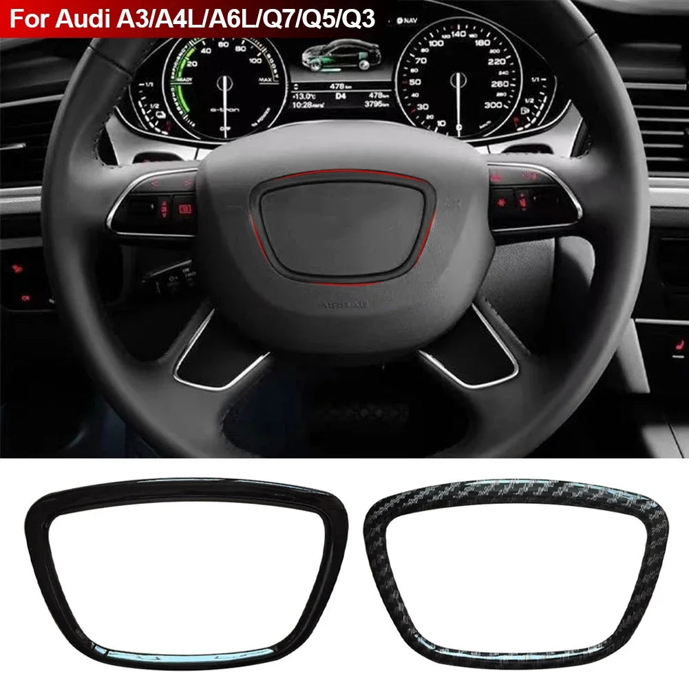 High-concerned Chemical Carbon Fiber Steering Wheel Trim Cover For Audi