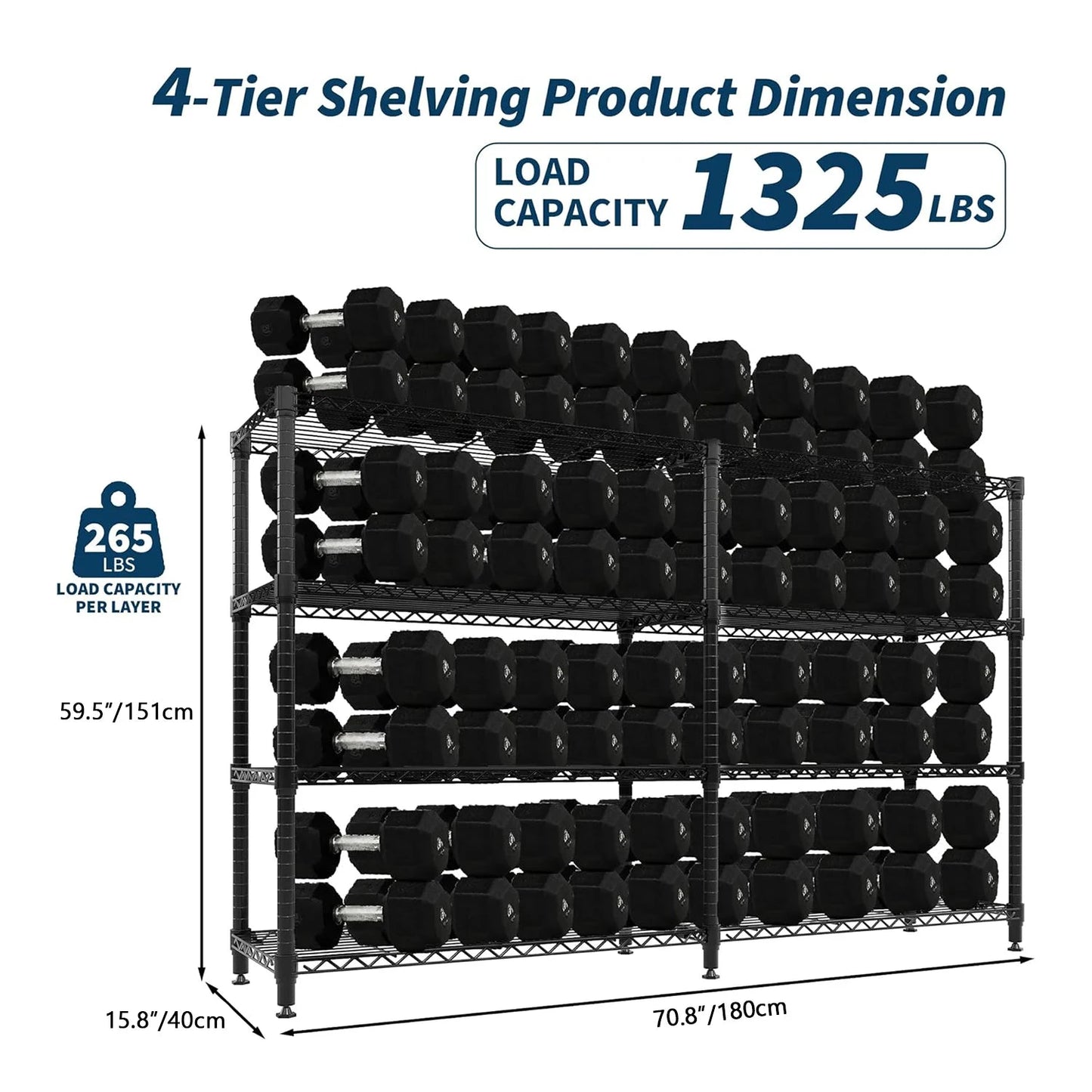TWISTER.CK Heavy Duty 5-Tier Metal Storage Shelves For Kitchen Garage by superior interior and more