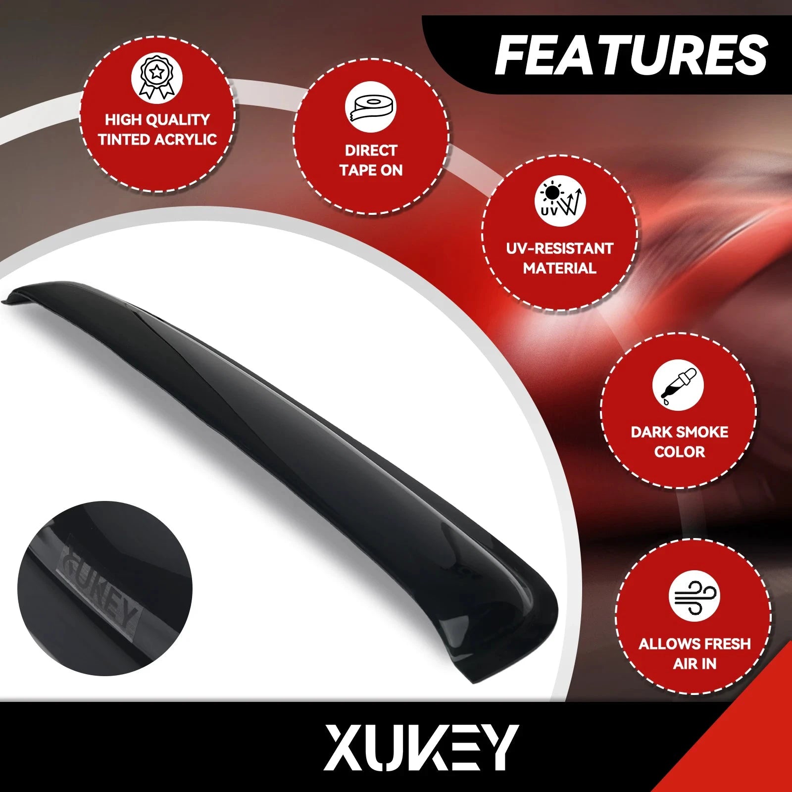 Universal Moonroof Wind Deflector Rain Guard Tape On Installation by superior interior and more