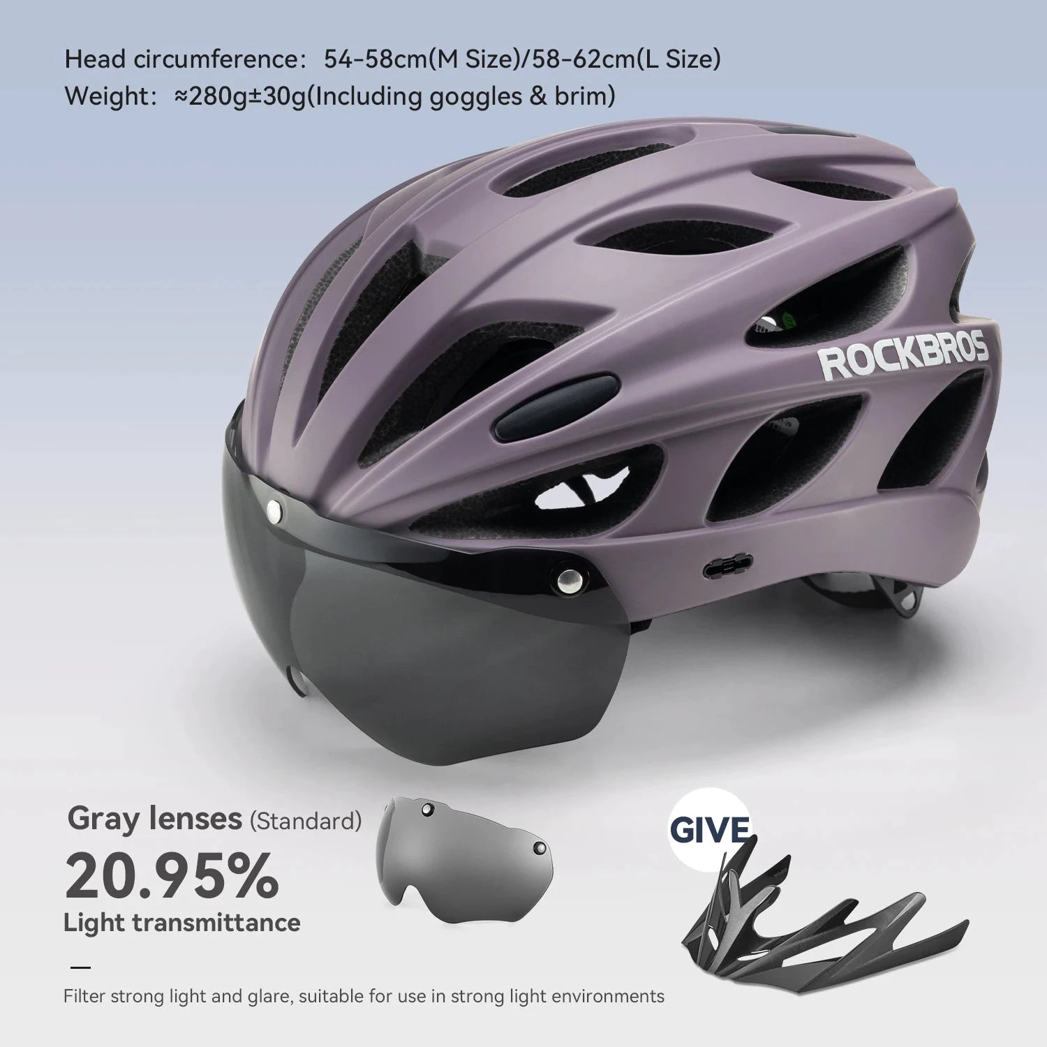 RockBros Lightweight Integrated Cycling Helmet With Goggles Men And Women by superior interior and more