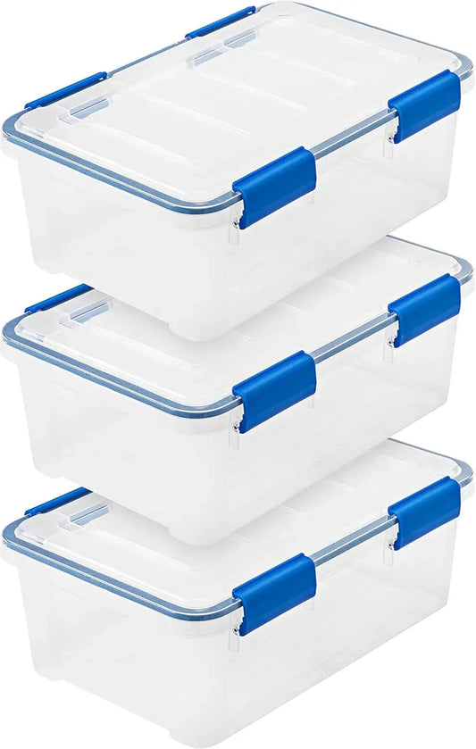 XMSJ WeatherPro Storage Bins With Lids Stackable Weathertight by superior interior and more