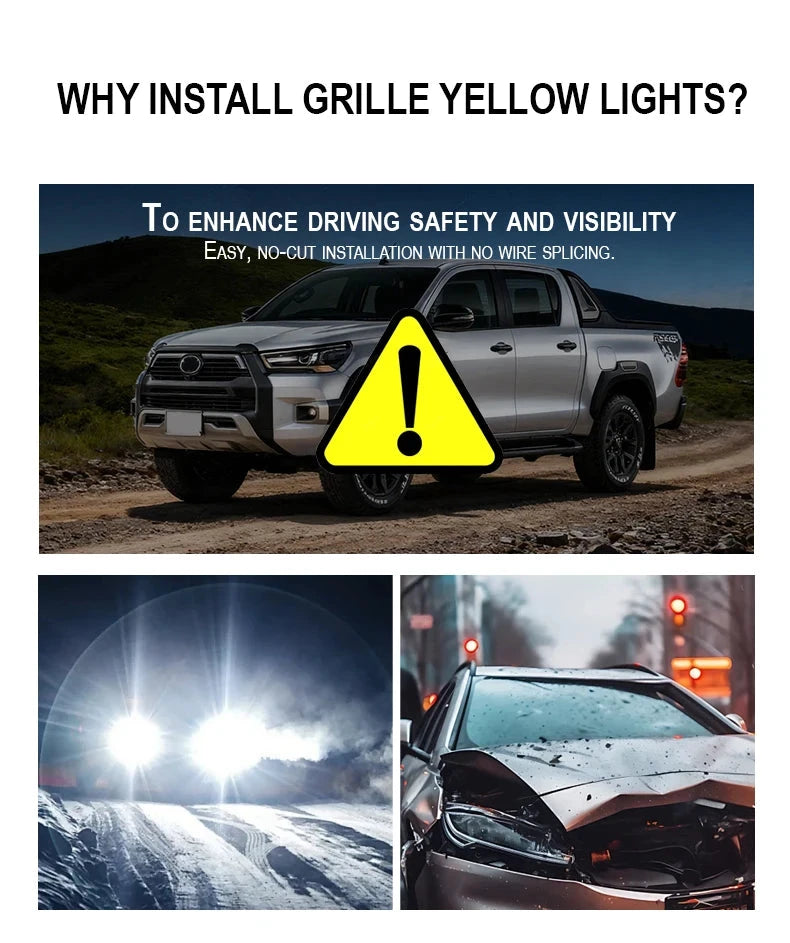 Front Grille Light For Cars And Trucks Off Road Easy Install by superior interior and more