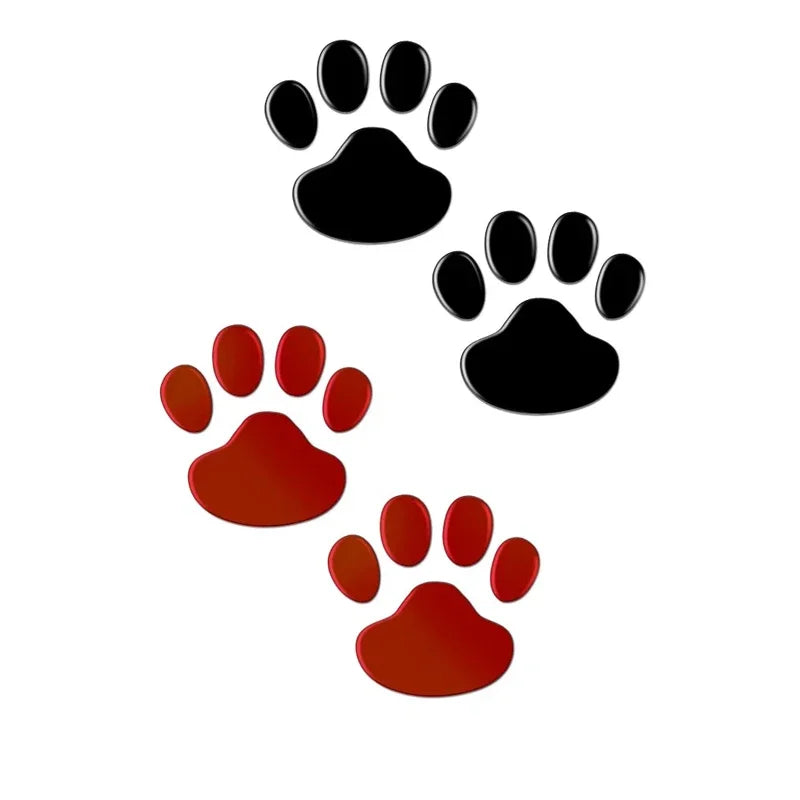 High-concerned Paw Prints 3D Car Decals For Cars And Motorcycles