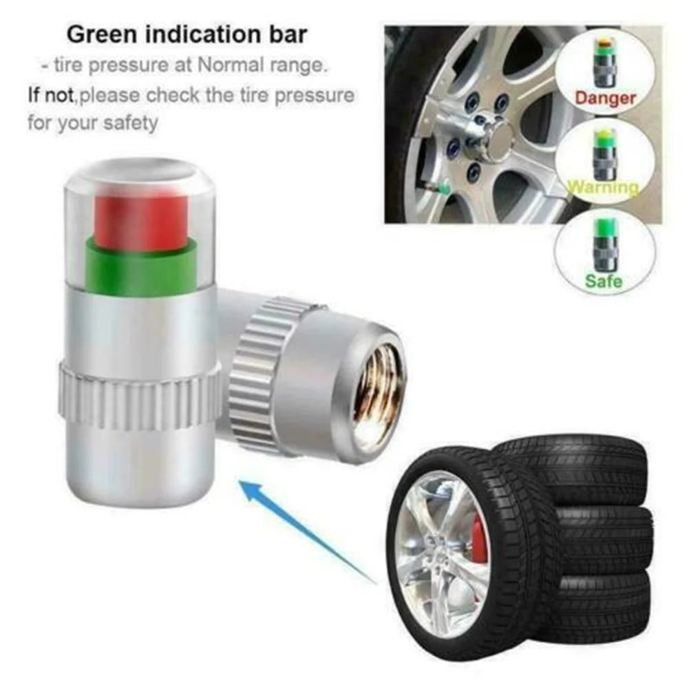 NIGHTKIST 8Pcs Tire Pressure Indicator Valve Caps For Vehicles