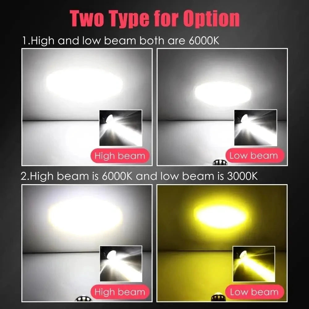 XMSJ H4 LED Motorcycle Headlight Bulbs Hi Lo Beam Scooters by superior interior and more