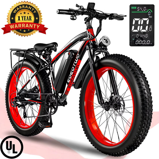 EOEOTWO E01 Electric Bike 1500W 34 MPH 60 Mile Range by superior interior and more