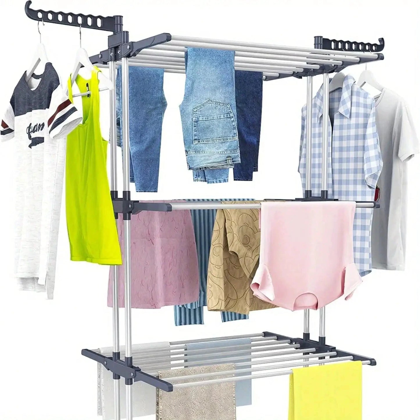 4 Tier Drying Rack With Wheels For Home Dorm Hotel by superior interior and more