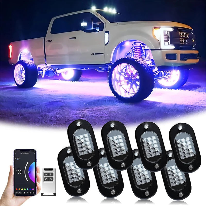 Yilaie Rock Lights 12V RGB LED Underbody Lamp For SUV