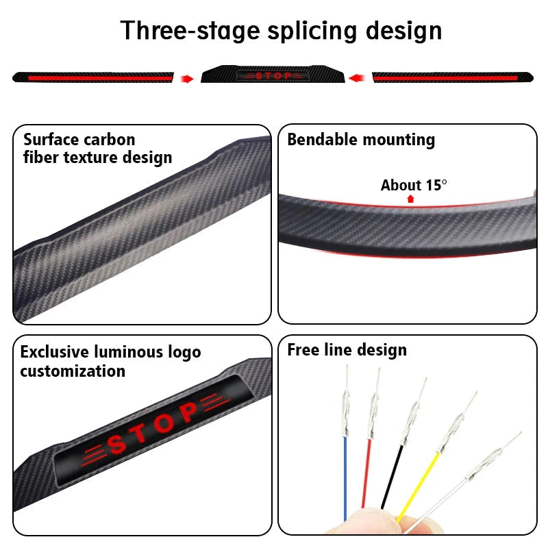 MODERN CAR Universal Spoiler LED Brake Light Kit Auto Accessory by superior interior and more
