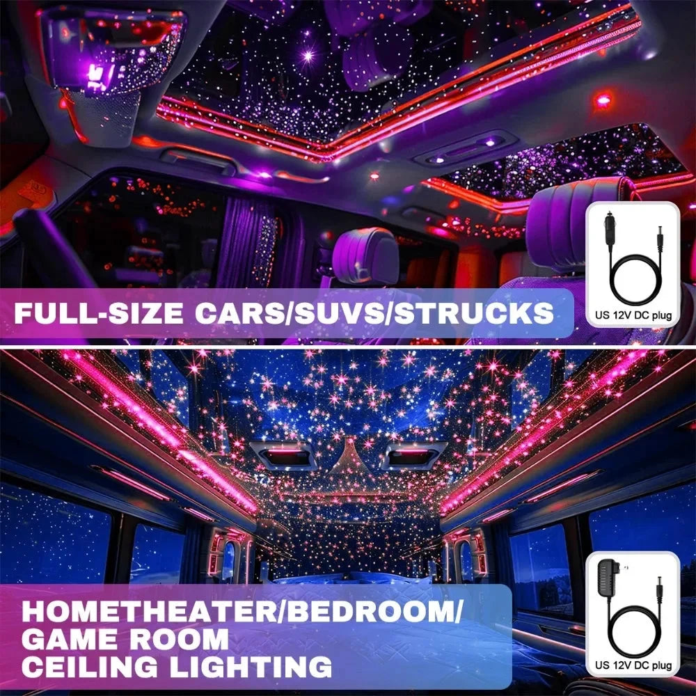 12W Car Roof Star Light Fiber Optic Headliner Kit RGB by superior interior and more