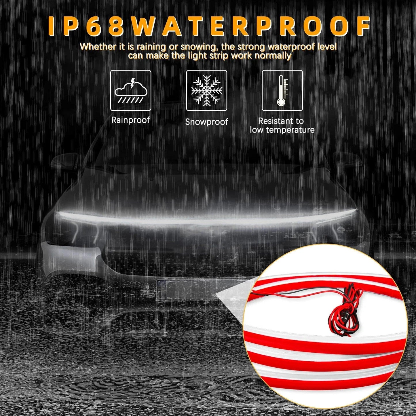 LED Car Hood Light Strip DRL Daytime Running Light by superior interior and more