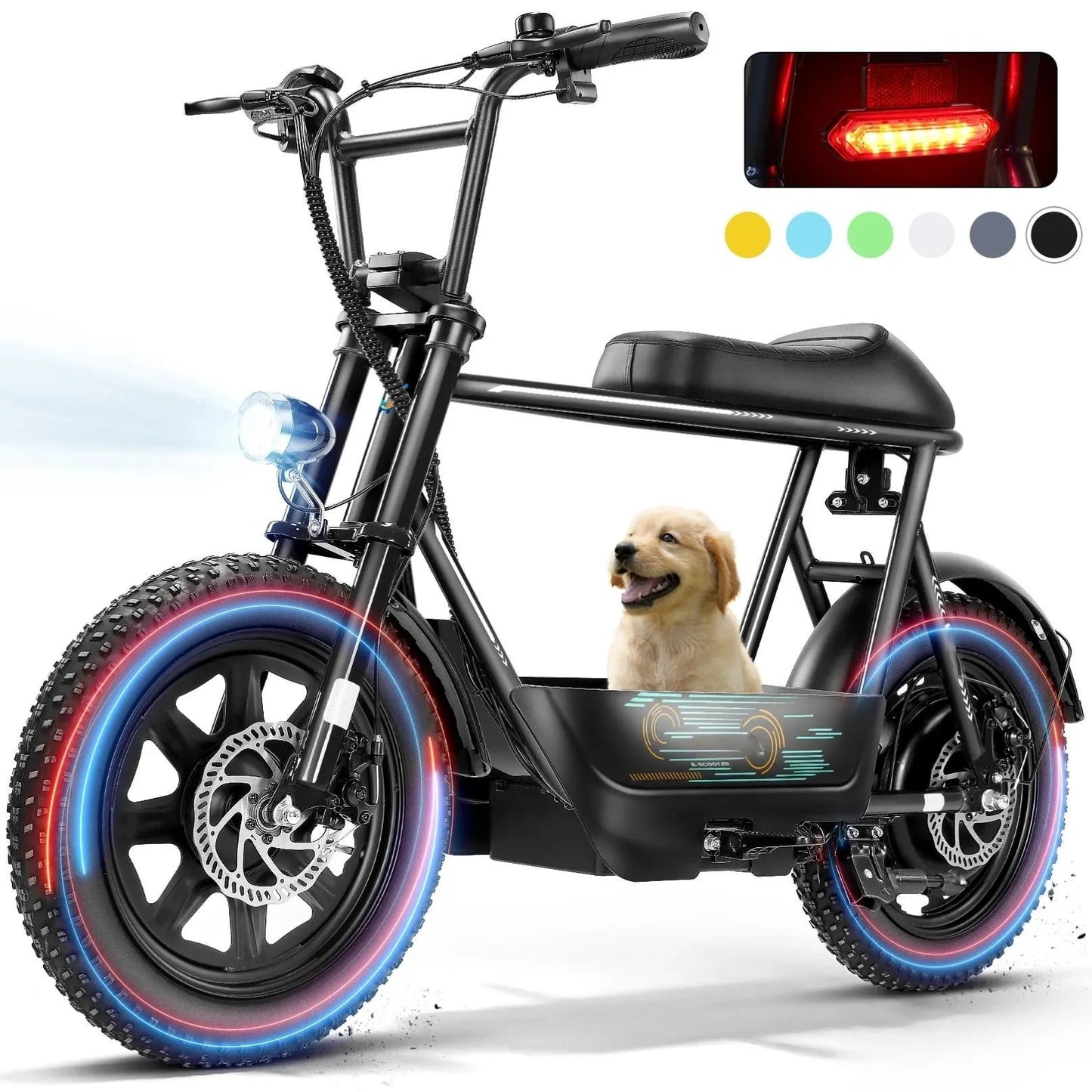 CAROMA 819W Electric Scooter With Seat All-Terrain Fat Tire by superior interior and more