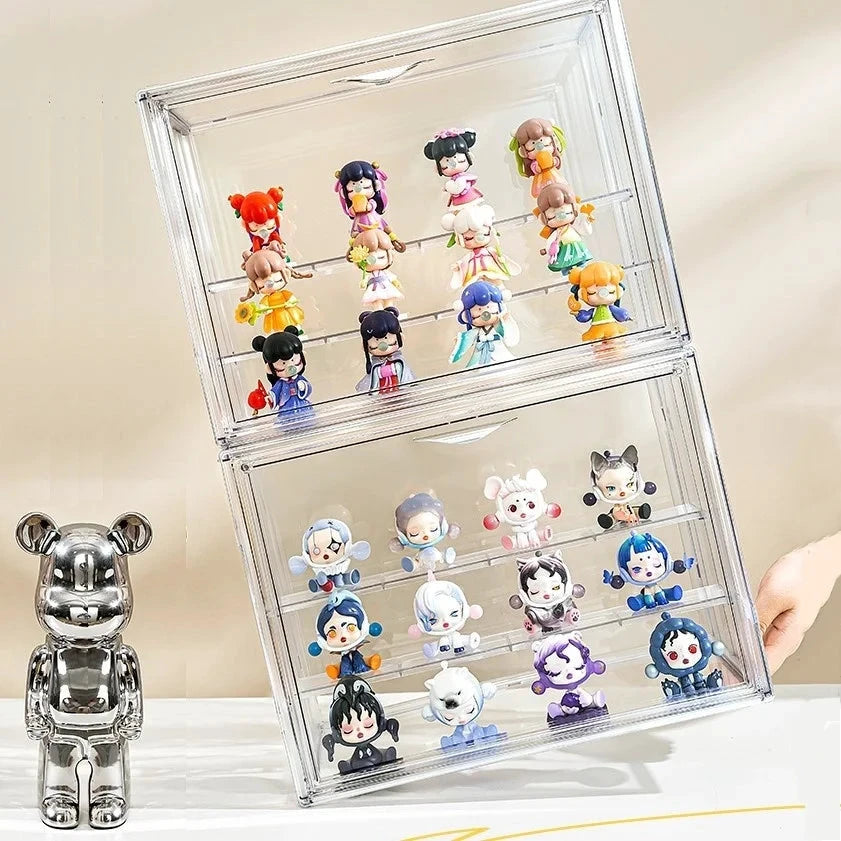 NONECN Dustproof Clear Stackable Display Box For Collectibles And Cosmetics by superior interior and more