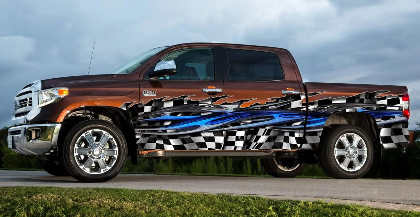 High-Concerned Tribal Racing Flag Vinyl Graphics for Cars