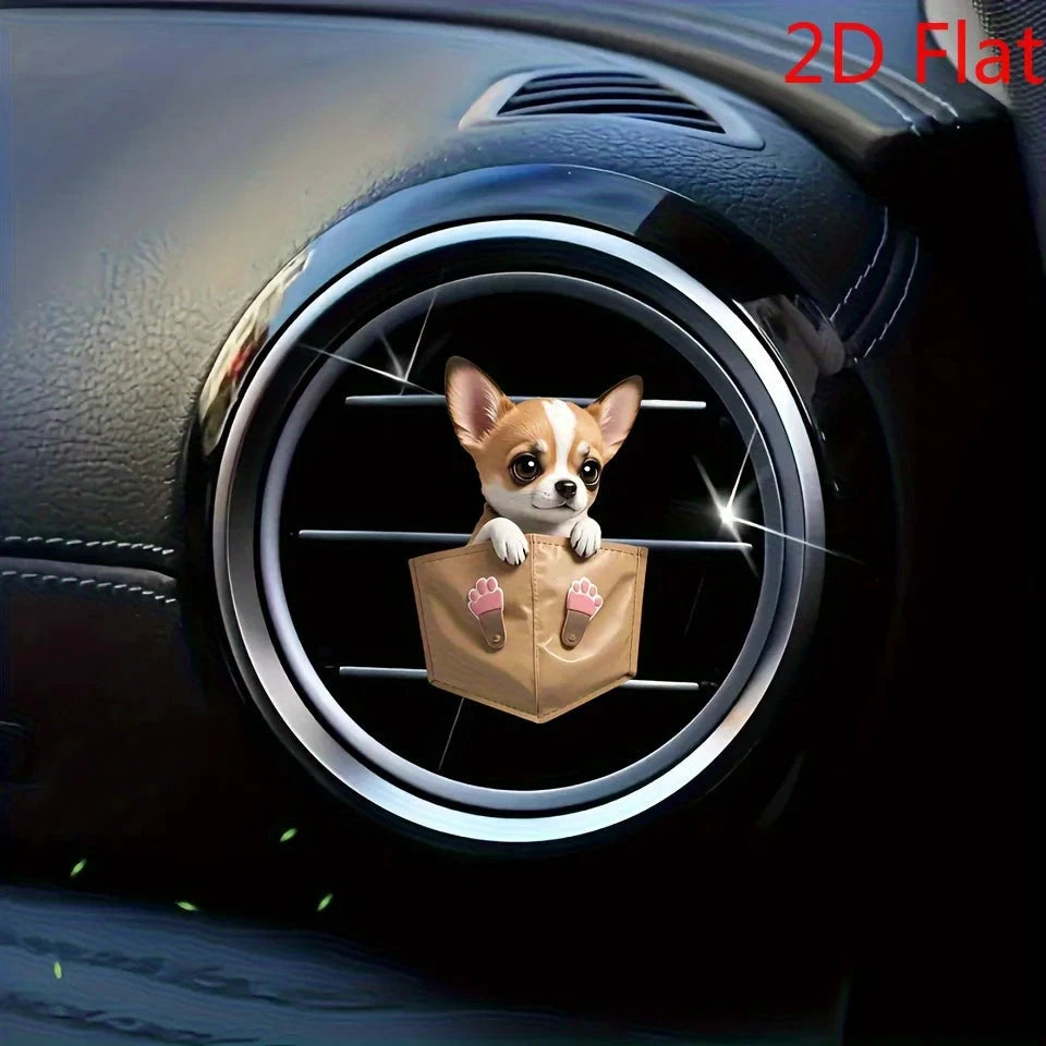 Chihuahua Car Air Freshener 2D Acrylic Vent Clip Aromatherapy by superior interior and more