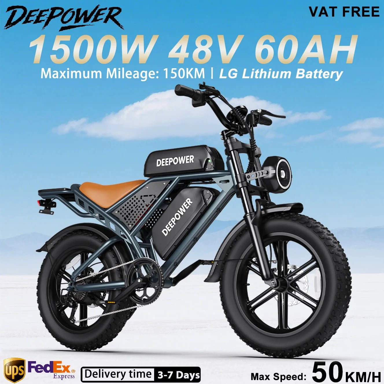 Dual Battery 1500W All Terrain Electric Bike For Adults by superior interior and more