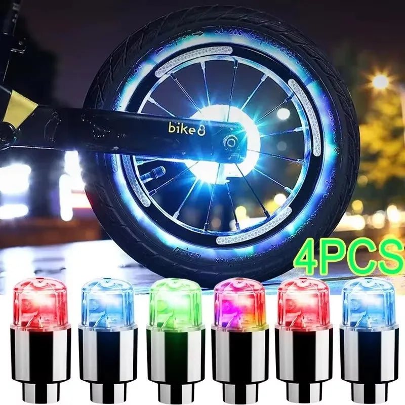 High-concerned LED Tire Valve Cap Lights For Cars Motorcycles Bicycles