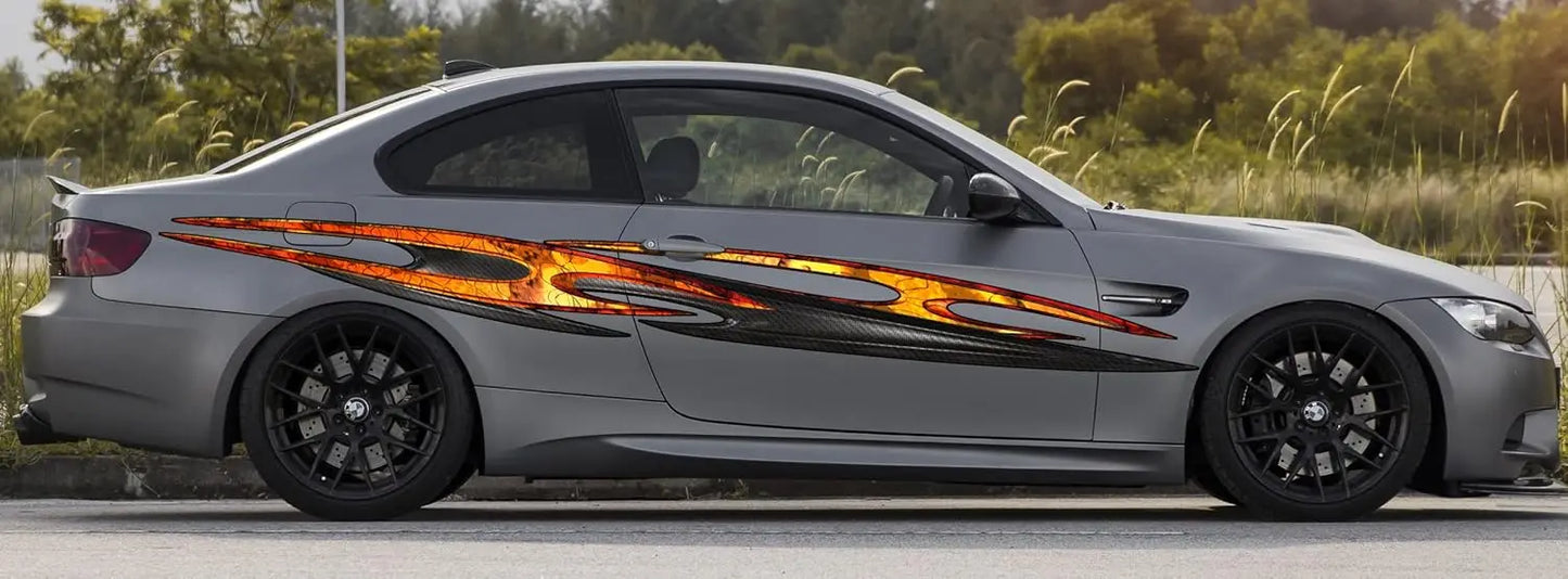 Car Wrap Design 3D Tribal Vinyl Decal Racing Stripes