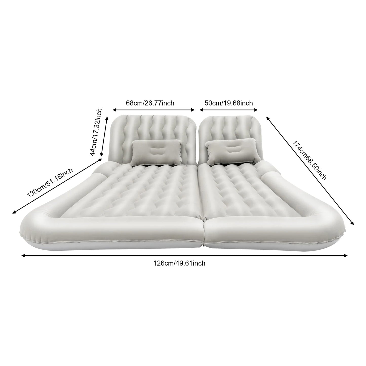 Inflatable Car Mattress For Trunk And Back Seat Travel Bed