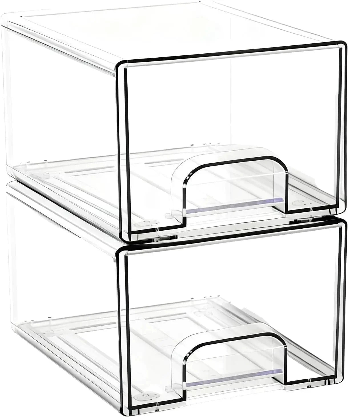 XMSJ 4 Pack Clear Acrylic Stackable Storage Drawers For Vanity by superior interior and more