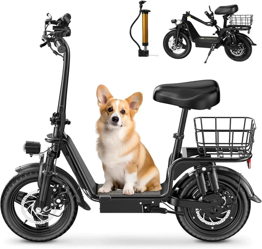 INSDRGNC14 Foldable Electric Bicycle With Seat 900W 20 MPH by superior interior and more