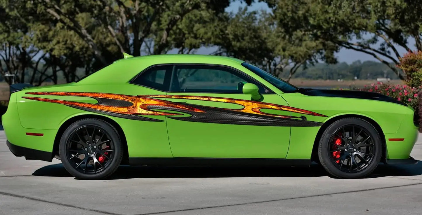 Car Wrap Design 3D Tribal Vinyl Decal Racing Stripes