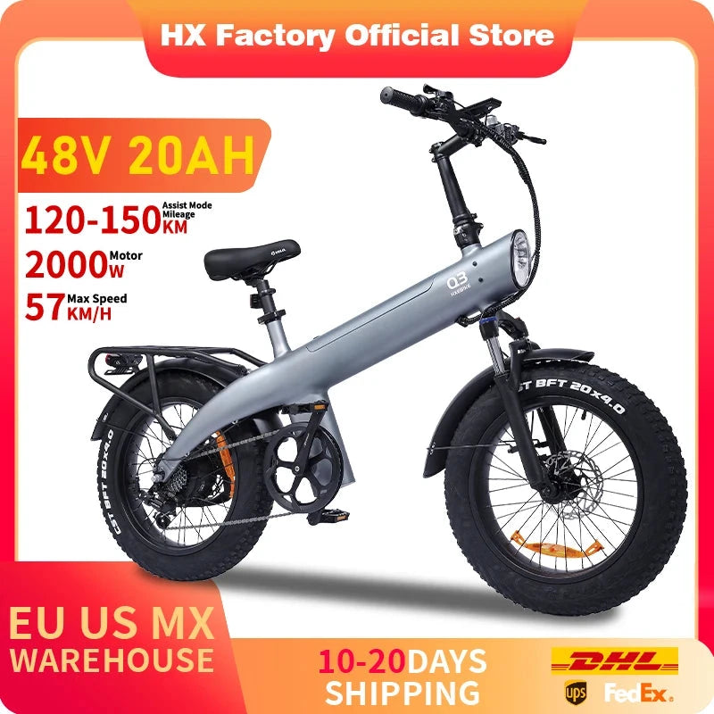 HX Q3 Electric Mountain Bike 2000W 48V 20Ah For Adults by superior interior and more