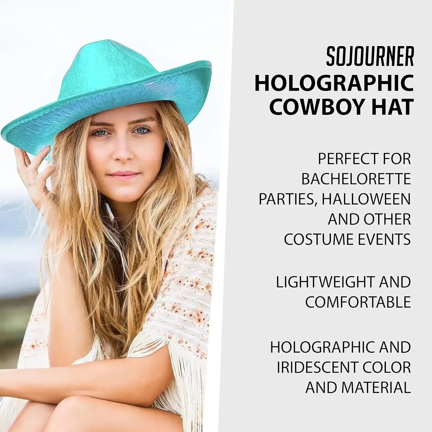 LED Light Up Cowboy Cowgirl Hat For Party Dancing Fun