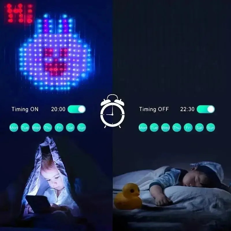 Smart LED Curtain Lights With APP Control RGB Dimming