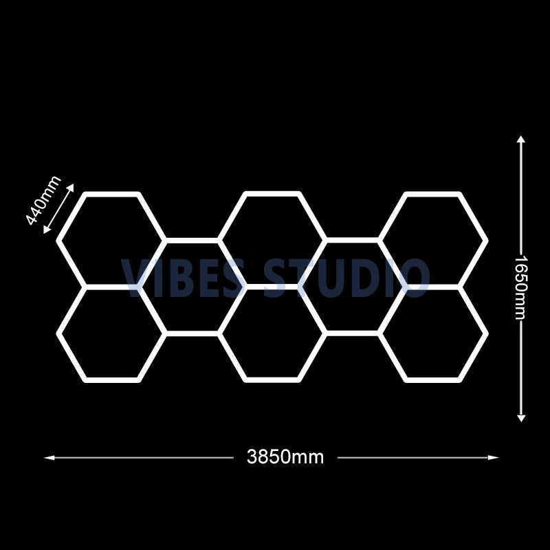 Hexagon LED Ceiling Light Tube for Garage and Workshop