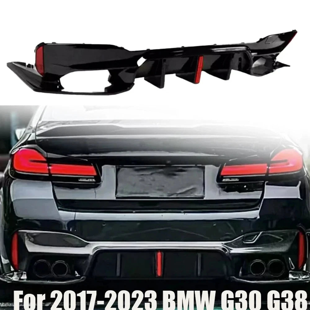 G30 G38 LED Rear Bumper Diffuser Lip Spoiler Kit M5 by superior interior and more