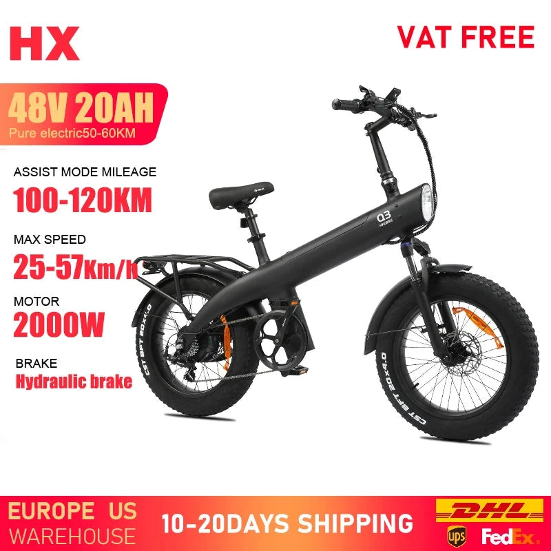 HX Q3 Electric Mountain Bike 2000W 48V 20Ah For Adults by superior interior and more