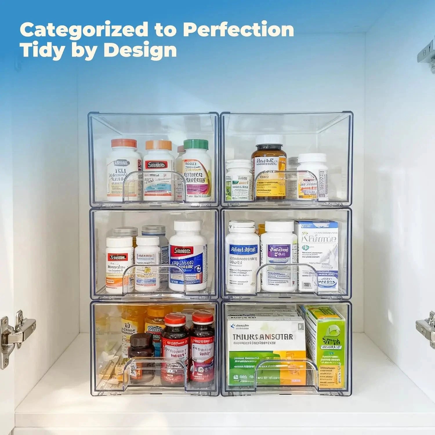 XMSJ 4 Pack Clear Acrylic Stackable Storage Drawers For Vanity by superior interior and more