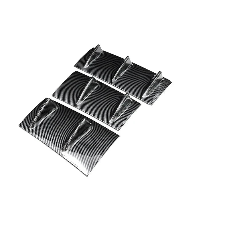 Universal Rear Bumper Spoiler Diffuser 7 Wing Shark Fin Lip by superior interior and more
