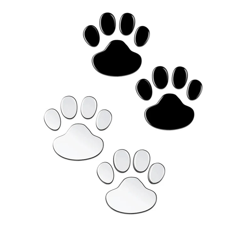 High-concerned Paw Prints 3D Car Decals For Cars And Motorcycles
