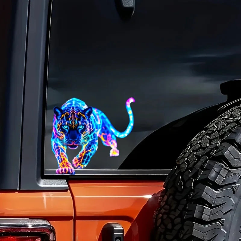 High Concerned Chemical Neon Leopard Motorcycle Sticker Decal Waterproof Vinyl